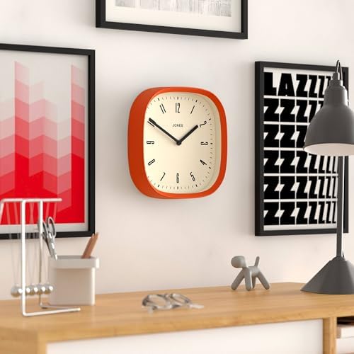 JONES CLOCKS® Marvel wall Clock | Modern Retro Rounded Square Clock | 10" | - Image 5