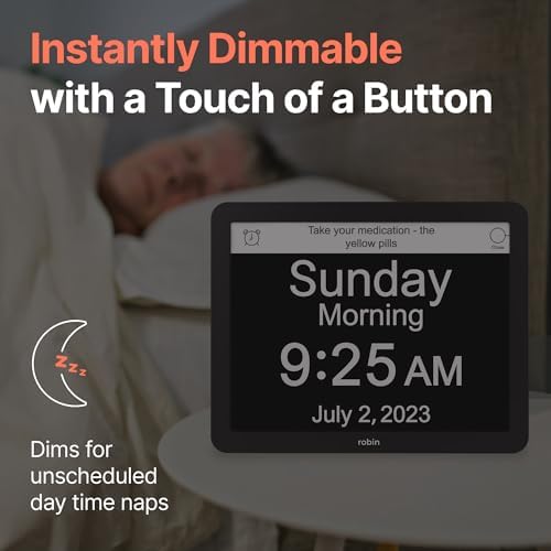 Robin Day Clock 2026 for Seniors, Easy-to-Read Display for Elderly, Day Date - Image 5