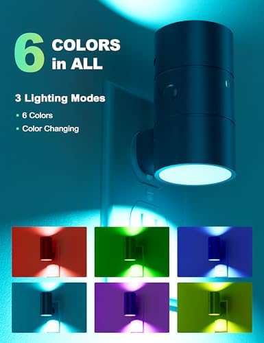 VOLISUN Led Night Light Plug into Wall, 6 RGB Night Lights - Image 2