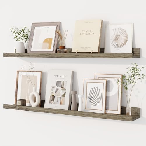 Dreamland Picture Ledge Shelf for Wall, Floating Shelves Set of 2, 32 inch Long by Dreamland