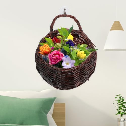 DOITOOL Rattan Woven Hanging Basket: 2PCS Wicker Wall Planter Woven Hanging - Image 6