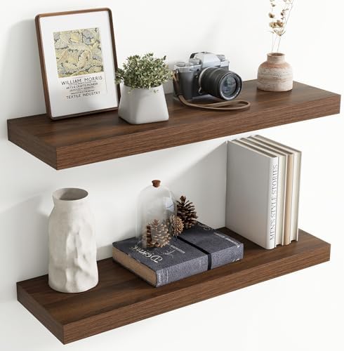 30 Inch Floating shelves for Wall, 8 Inch Deep, Invisible Brackets by Axeman