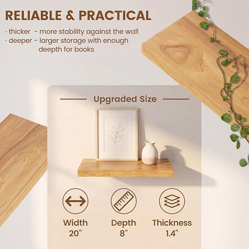Venusmiles Elm Floating Shelves - Image 5