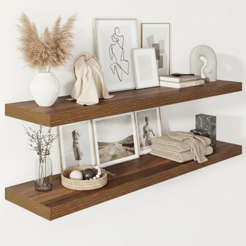 Vivelove Deep Floating Shelves 48x12” Set of 2 by VIVELOVE