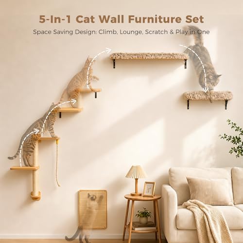 PAWZ Road Cat Wall Shelves, Modern Cat Wall Furniture - Image 2