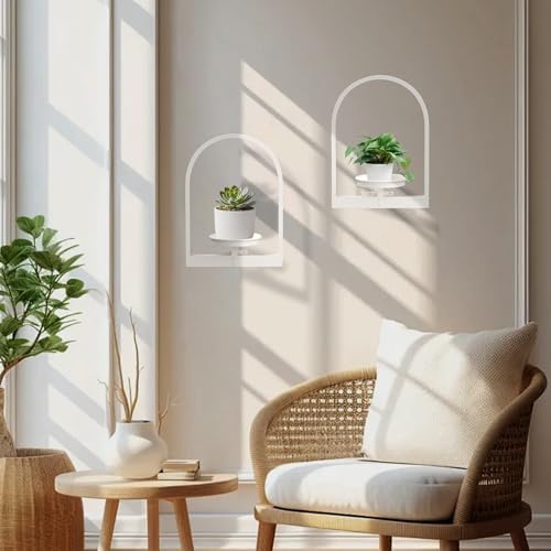Floating Shelves for Wall Plant Stand Indoor Set of 2 - Image 7