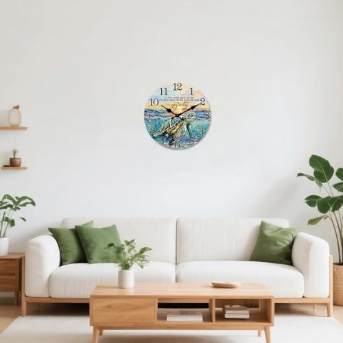 Sea Turtle Wall Clock Silent 16 Inch Inspirational Beach - Image 7
