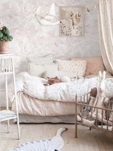 Dimoon Peel and Stick Wallpaper Contact Paper White Pink Gray Floral Modern - Image 6