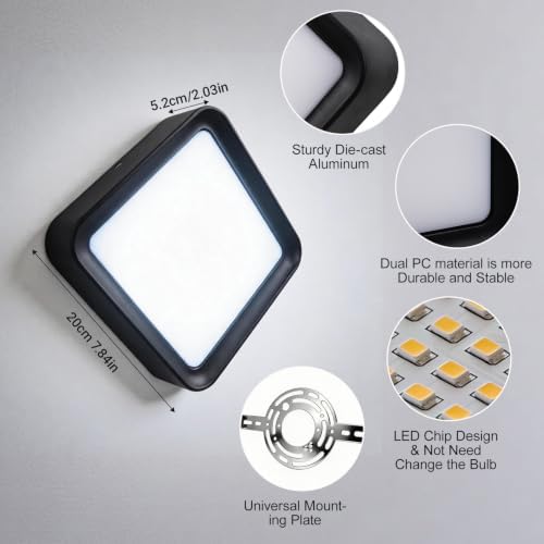 36W LED Outdoor Wall Sconces Black Exterior Lighting Fixture - Image 4