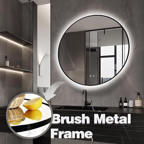 Niccy 36" Round LED Bathroom Backlit Mirror - Image 5