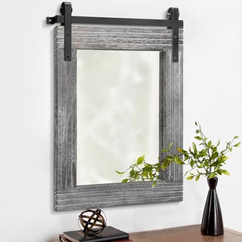 AAZZKANG Wall Mirror Large Rectangle Barn Door Mirrors by AAZZKANG