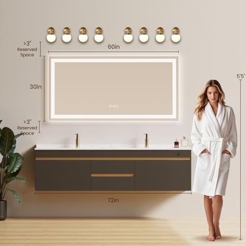 60"x30" LED Bathroom Mirror - Image 6