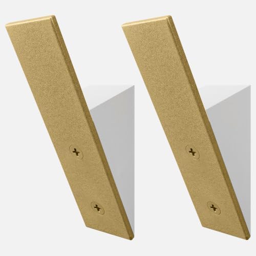 Homeforia Golden Coat Hooks, High-End Wood & Metal, Modern Design by Homeforia