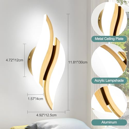 CANEOE Modern LED Wall Sconce Set of 2, 5CCT Dimmable Wall Light - Image 7