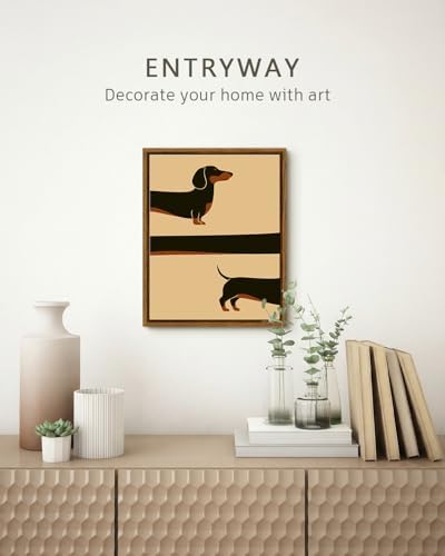 VIYYIEA Dachshund Wall Art Minimal Dog Illustration Decor 8x10 Inch - Image 3