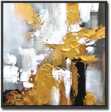 Hand Painted Black and White Abstract Wall Art - Image 2