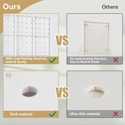FZK Modular Plastic Peg Board Wall Organizer Kit - Image 3