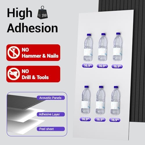 4 Pack 48x24 inch Acoustic Wall Panels-Black - Image 5