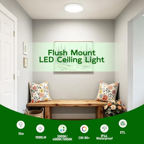 hykolity 7 Inch Selectable CCT LED Round Flat Panel Light - Image 3