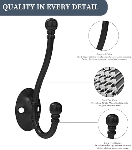 CBWLWJ 6 Pack Heavy Duty Wall Hooks - Image 4