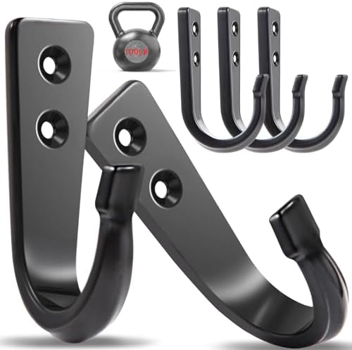 5 Large Size Heavy Duty Wall Hooks, Coat Hooks by WODEGIFT