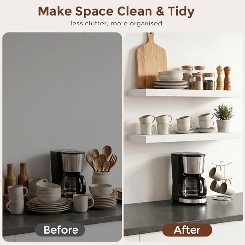 fuqing White Floating Shelves, 24 Inch Wood Shelves - Image 7