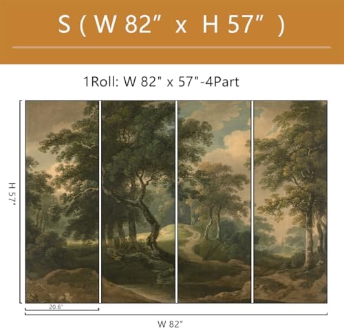 Vintage Forest Mural Wallpaper Peel and Stick - Image 4
