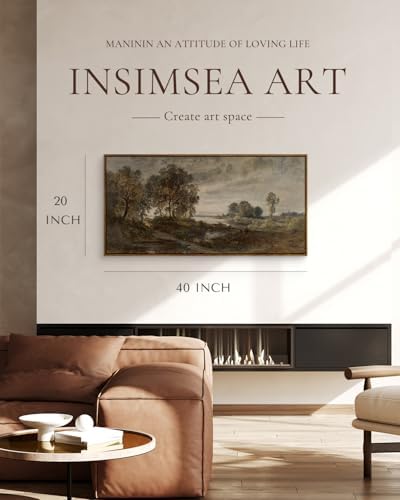 InSimSea Extra Large Framed Vintage Wall Art, Moody Summer River - Image 3