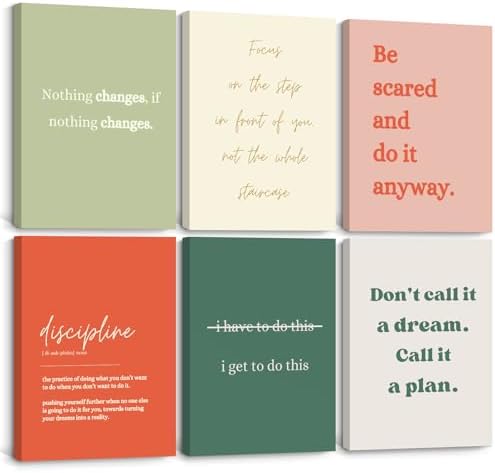 Office Wall Art Motivational Posters Inspirational Quote Canvas Wall Decor by Youillne