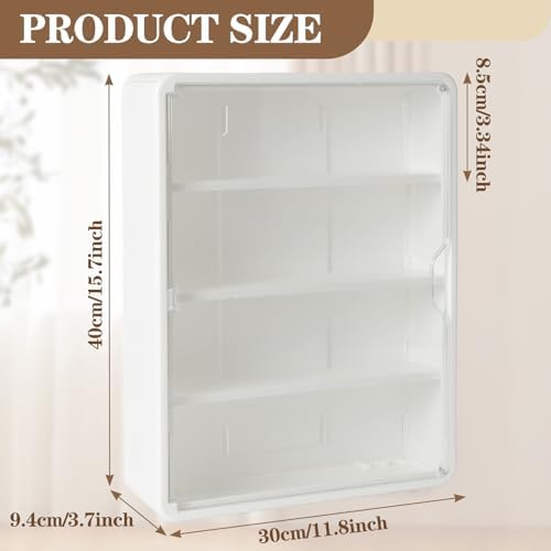 4-Tier Clear Display Case for Figures, Wall-Mounted Trinket Display Shelves - Image 2