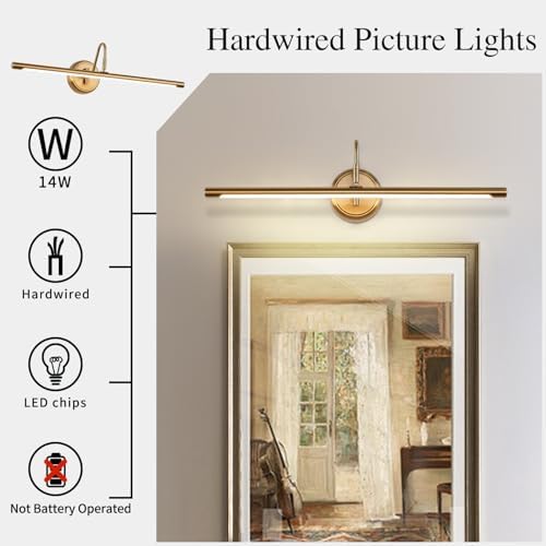 JOOSENLUX Picture Lights 24.4'' Inch Brass - Image 3