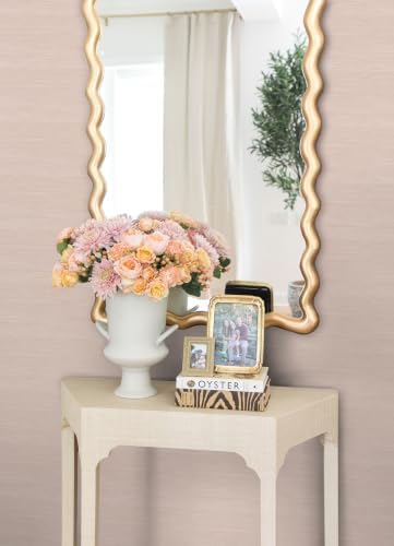 Society Social x WallPops Classic Faux Grasscloth Whisper Pink Peel and Stick - Image 4