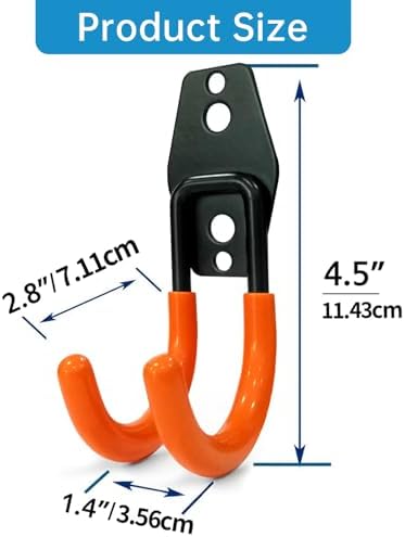 GeeWatom 2 Pack Garage Storage Utility Hooks，Garage Garden Tool Organizer，Steel - Image 2