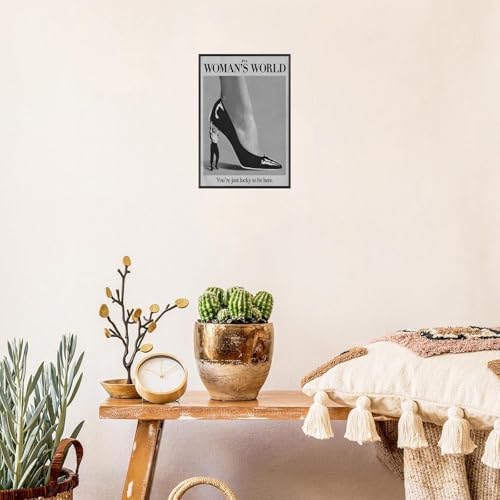 Retro This Is A Woman Is World Poster Feminist Canvas Wall Art Modern Black And - Image 4