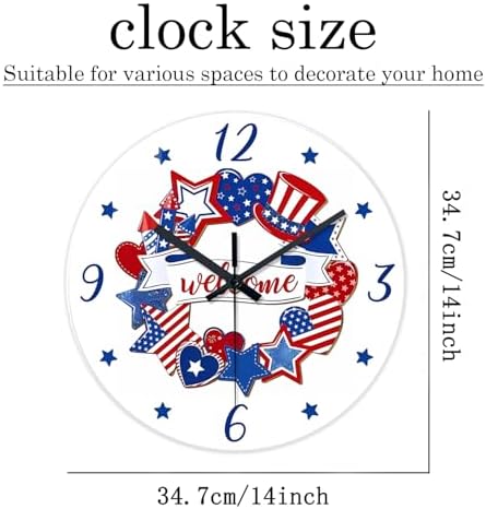 14 Inch Decorative Wall Clocks Battery Operated - Image 3