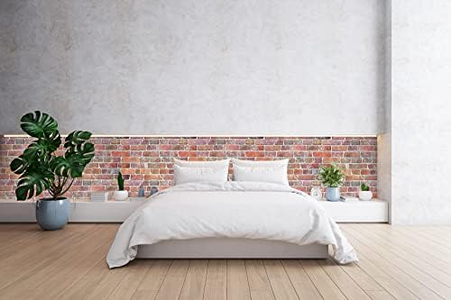 Retro-Art 3D Wall Panels, Faux Brick in Red, 37.5" x 19.5", Cover 25.39 sq.ft. - Image 2
