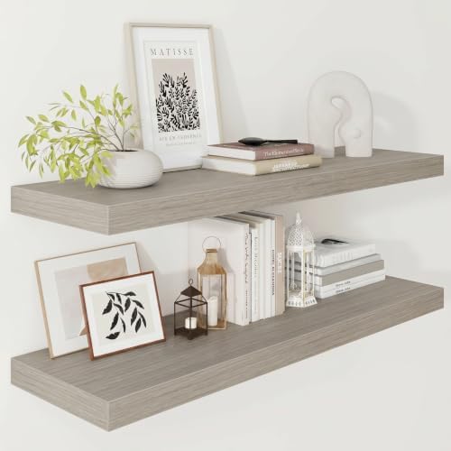 Vivelove Deep Floating Shelves 36x12” Set of 2 by VIVELOVE