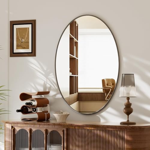 Koonmi Black Oval Bathroom Mirror - Image 7