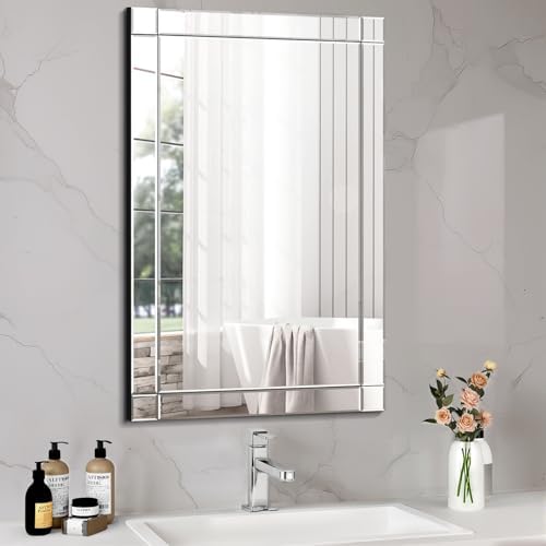 Pregaspor 24x36 Inch Rectangle Bathroom Vanity Mirror by PregasporMirroredFurniture