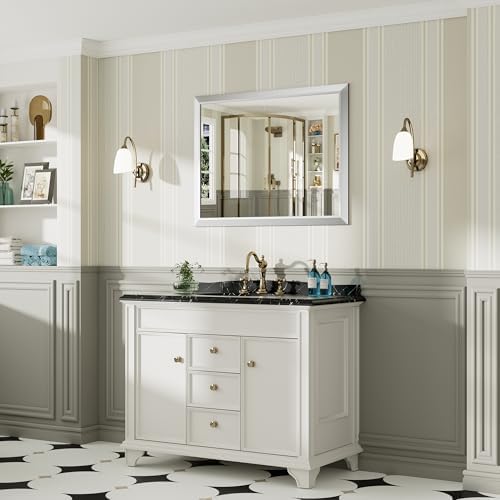 Briivue Bathroom Wall Mirror, 40x30 Inch - Image 5