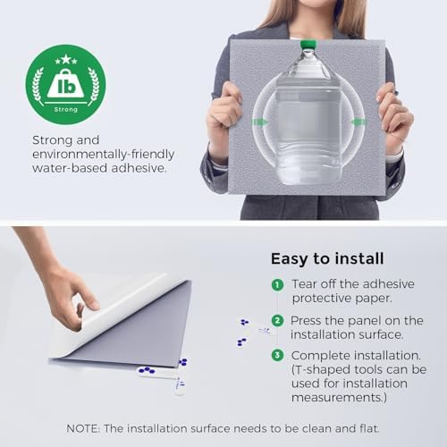 12 Pack Self-Adhesive Acoustic Panels, 2nd Generation Sound Absorbing Panel - Image 4