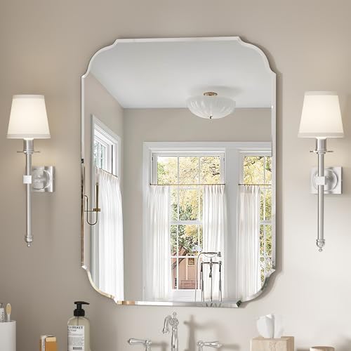 Silver Wall Mirror-Beveled Edge Frameless Mirror by GOAND
