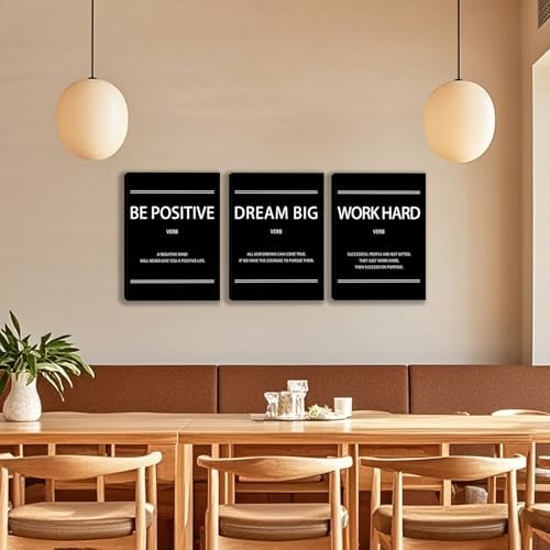 3 Panel Print Canvas Wall Art Motivational Office Wall Decor Painting - Image 7