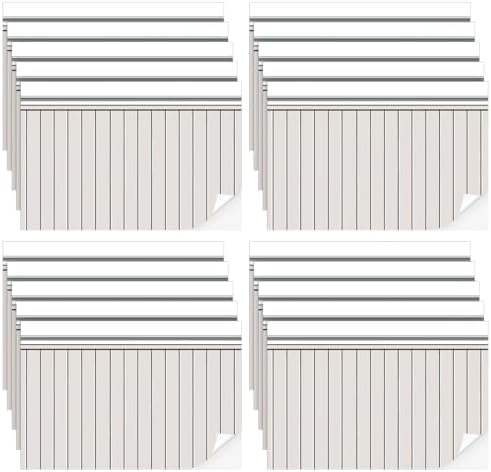 Flutesan 12 Pcs Miniature Dollhouse Wallpaper, Wood Paneled Wall by Flutesan