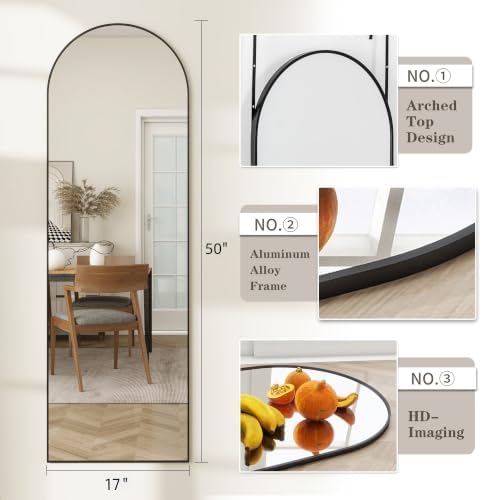 50"x 17" Full Length Door Mirror - Image 2