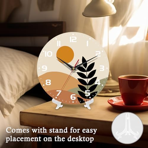 Wall Clock, 10 Inch Silent Non-Ticking Home Kitchen Decor, Battery Operated - Image 4