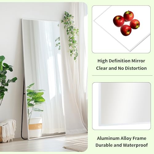 Sunniry 48x16 inch White Full Length Mirror, Floor Mirror - Image 2