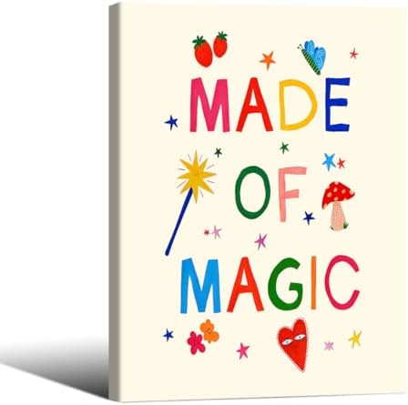 Whimsical Colorful Toddler Wall Art Trendy Cute Minimalist Kids Poster 12X16 by Unknown