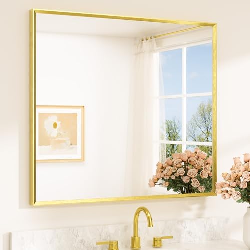 TETOTE Brushed Gold Vanity Mirror by TETOTE