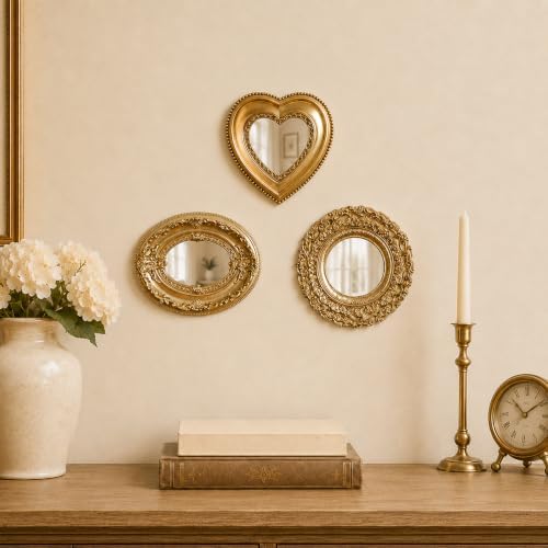 Golden Mini Vintage Mirror - Image 4